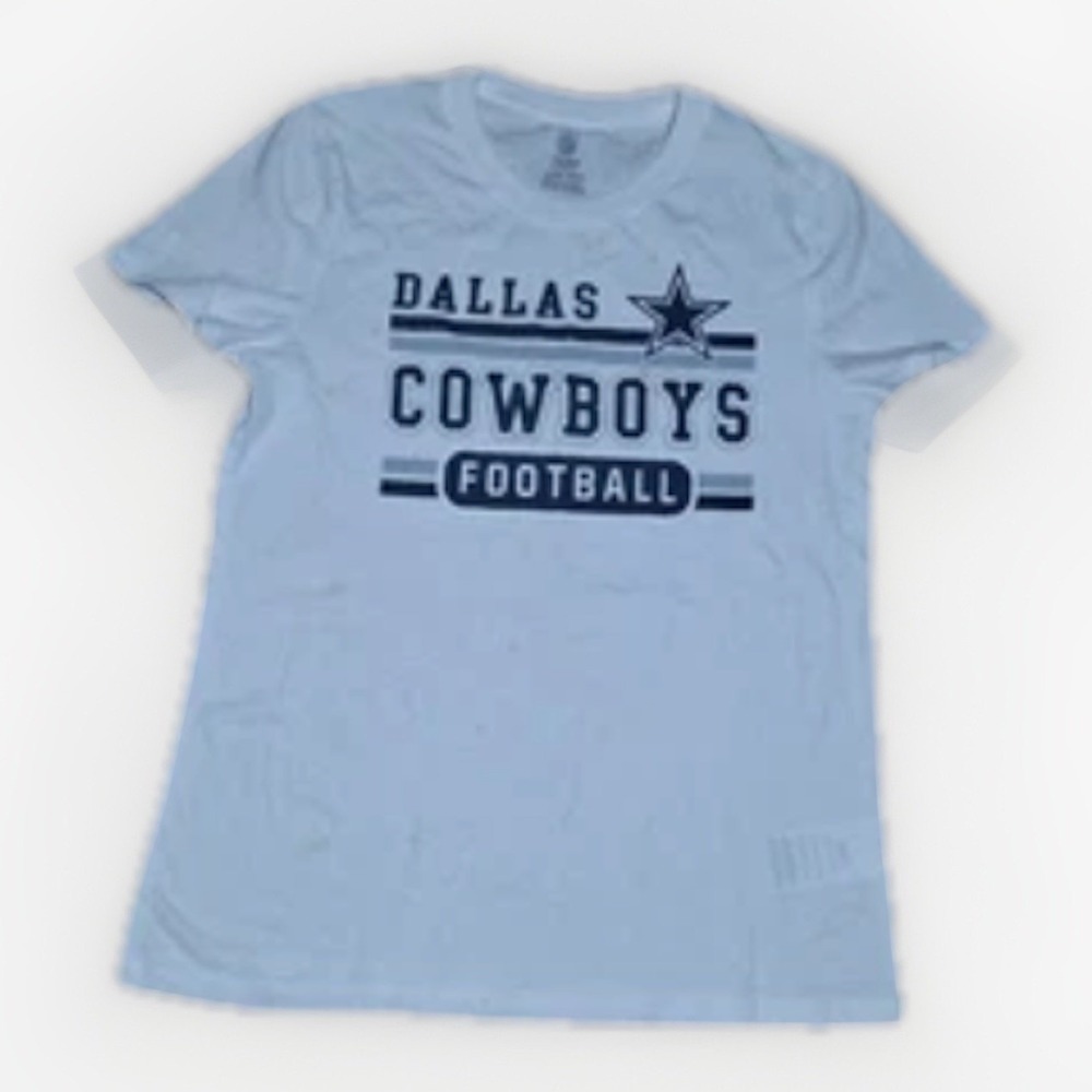 NFL Apparel Dallas Cowboys Football Youth Large 10/12 White 100% Cotton